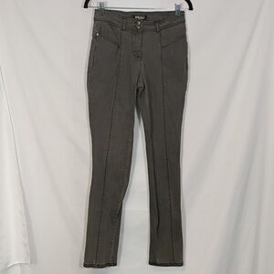 EUC Spirited Randolph Duke Black/Gray Stitched  Jeans Women's Size 2